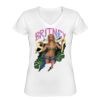 Playera Dama: Algodón Peinado Cuello V Miniatura
